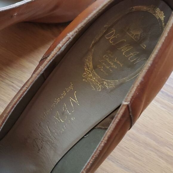 Vintage Delman Leather Heels Shoes Pumps Brown Women's WOMAN'S Size 9½ AA - Picture 9 of 13